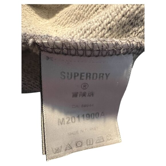 Superdry Men sweater M Grey Half zip Mock neck Pre-Owned Good Condition - Picture 13 of 13